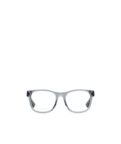 Gucci Logo Circular Frame Flat Mirror In Gray