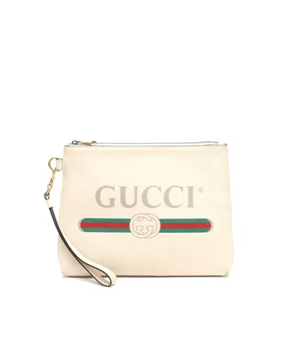 Gucci Logo Clutch Bag In Red