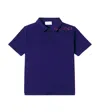 Gucci Logo Cotton-blend Polo Shirt In Blue