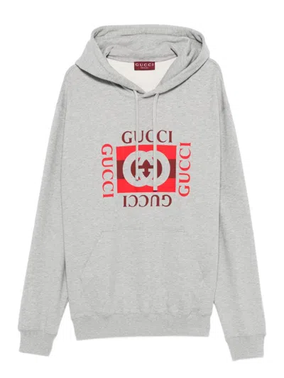 GUCCI GUCCI LOGO COTTON HOODIE