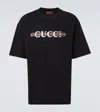 Gucci Printed Cotton T-shirt In Black/mc