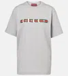 Gucci Cotton Jersey T-shirt With Print In Grey