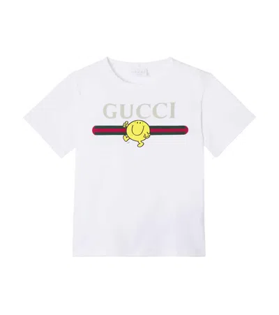 Gucci Kids' Logo Cotton Jersey T-shirt In White