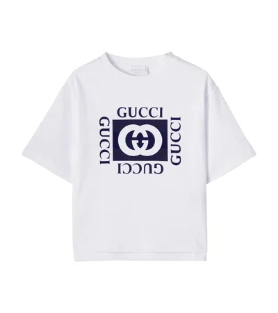 Gucci Kids' Signature Interlocking G T-shirt In Gray