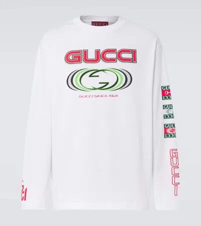 Gucci Logo Heavy Cotton Jersey T-shirt In White