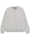 Gucci Grey Cotton Blend Oversize Sweatshirt In Grey
