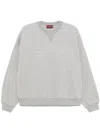 Gucci Grey Cotton Blend Oversize Sweatshirt In Grey