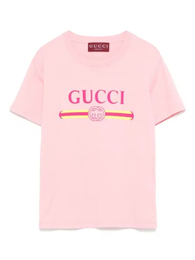 GUCCI GUCCI LOGO COTTON T-SHIRT