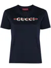 Gucci New 70s Cotton Jersey T-shirt In Blue