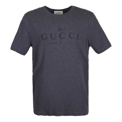 Gucci Logo Cotton T-shirt 'grey'