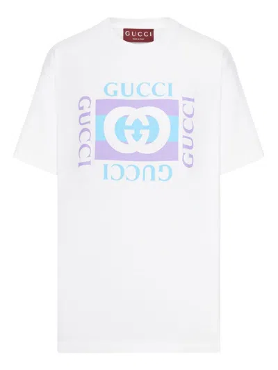 GUCCI GUCCI LOGO COTTON T-SHIRT