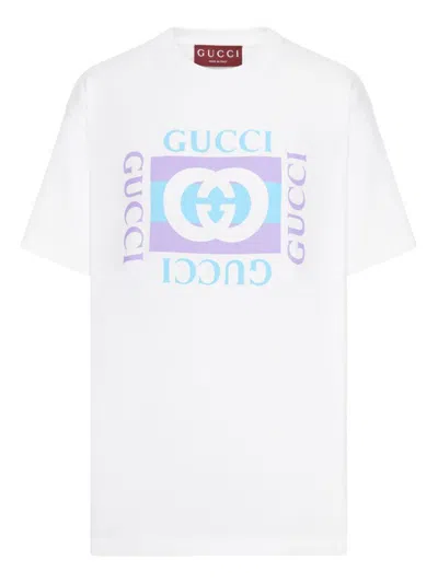 GUCCI GUCCI LOGO COTTON T-SHIRT