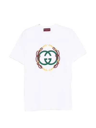 GUCCI GUCCI LOGO COTTON T-SHIRT