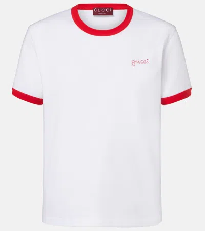 Gucci Logo Cotton T-shirt In White