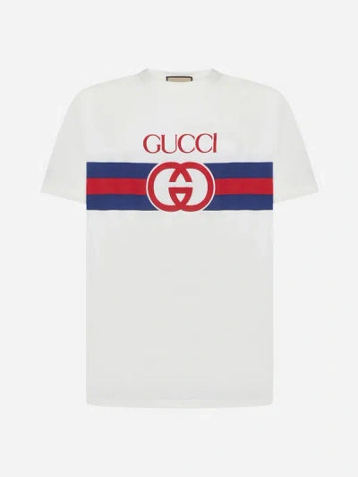 Gucci Interlocking G棉質t恤 In White