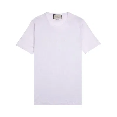 Pre-owned Gucci Logo Cotton T-shirt 'white' | Men's Size L