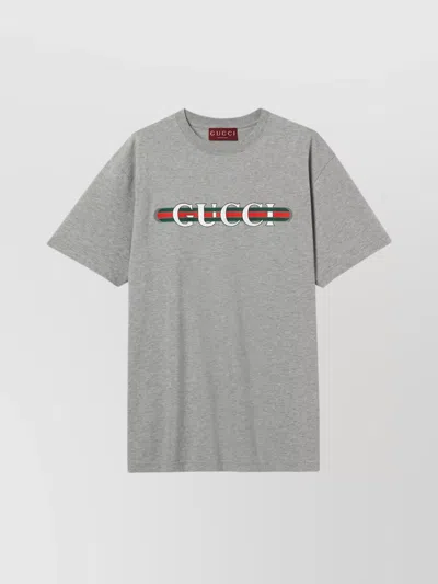 GUCCI LOGO CREWNECK T-SHIRT GRAPHIC DETAIL