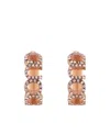 Gucci Logo Crystal-embellished Hoop Earrings In Pink
