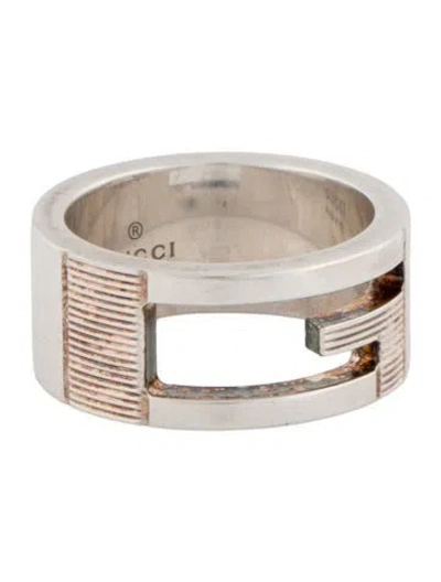 Pre-owned Gucci Logo Cutout G Ring In Multi