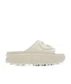 Gucci Logo-debossed Platform Slides In White