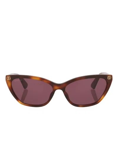 GUCCI LOGO-DETAIL CAT-EYE SUNGLASSES