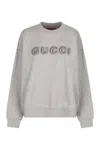 Gucci Sweatshirt Grey Cotton Dropped Shoulders In Gray