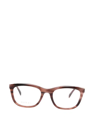 Gucci Logo-detail Glasses In Brown