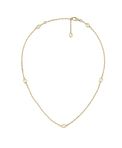 Gucci Logo Detail Necklace In Yellow