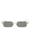 Gucci Logo-detail Sunglasses In Burgundy