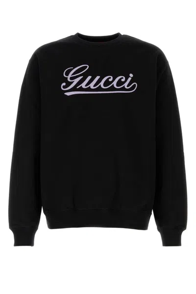 GUCCI GUCCI LOGO DETAILED CREWNECK SWEATSHIRT