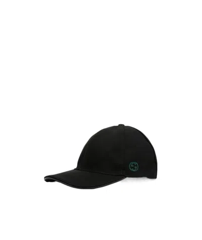 Gucci Logo Details Baseball Hat In Black