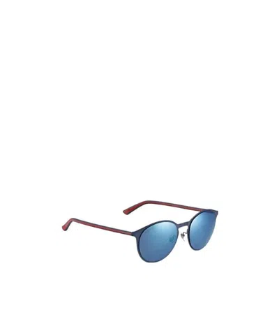 Gucci Logo Details Sunglasses In Blue