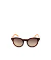 Gucci Logo Details Sunglasses In Brown
