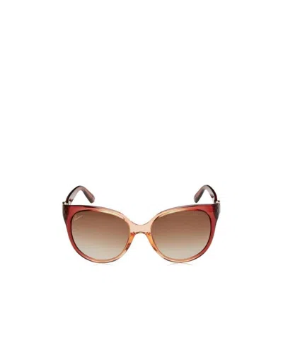 Gucci Logo Details Sunglasses In Brown