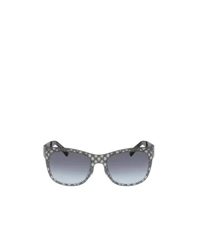 Gucci Logo Details Sunglasses In Gray