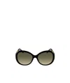 Gucci Logo Details Sunglasses In Green