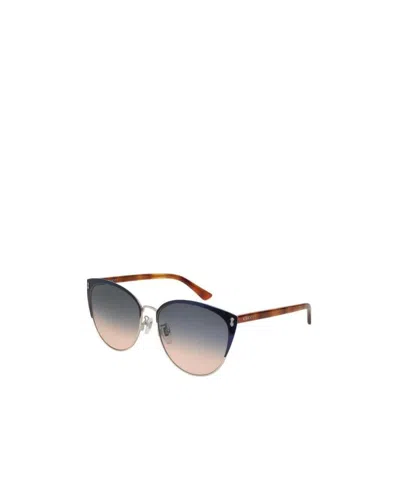 Gucci Logo Details Sunglasses In Nude