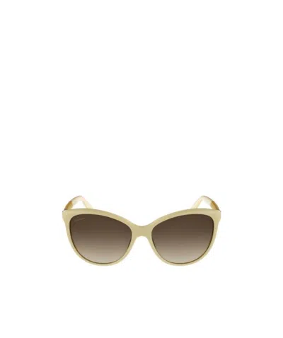 Gucci Logo Details Sunglasses In Nude