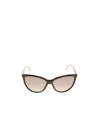 Gucci Logo Details Sunglasses In Nude