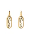 Gucci Logo Earring In Yellow