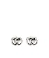 Gucci Logo Earrings In White