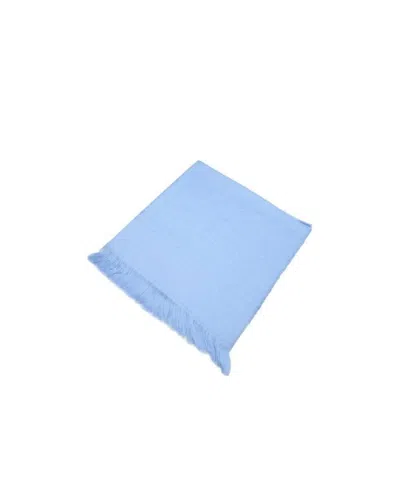 Gucci Logo Edge-edged Scarf In Blue