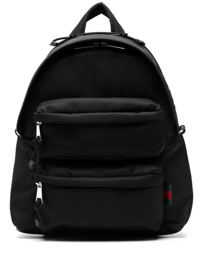 Gucci Logo-embossed Backpack In Black