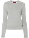 Gucci Logo-embossed Cotton Sweatshirt In Grau