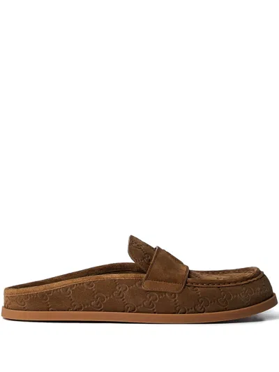 Gucci Logo-embossed Flat Mules