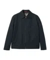 Gucci Men Black Jacket With Classic Collar And Web Motif On The Waist In Cotton Man In Black