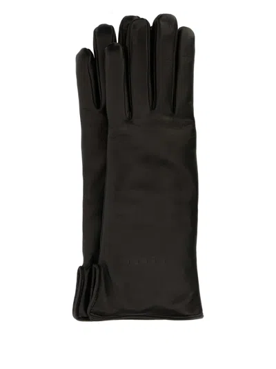 Gucci Lamb Leather Gloves With Cashmere Lining In White