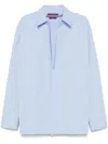 Gucci Men V-neck Shirt In Blue