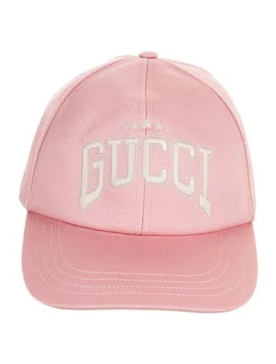 Pre-owned Gucci Logo Embroidered Baseball Cap W/ Tags In Pink
