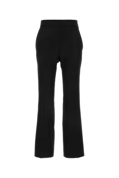 GUCCI LOGO EMBROIDERED BOOTCUT LEG TROUSERS